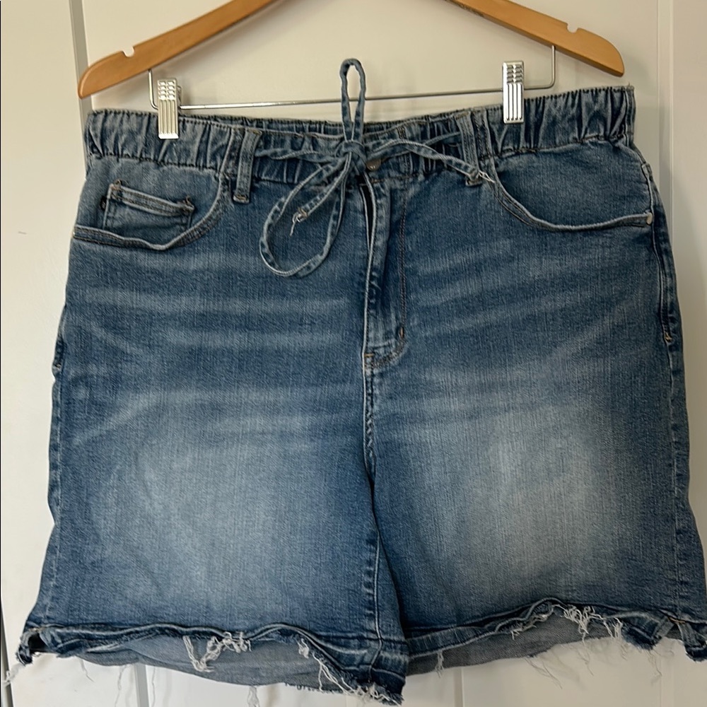 Judy Blue Distressed Blue Jean Shorts